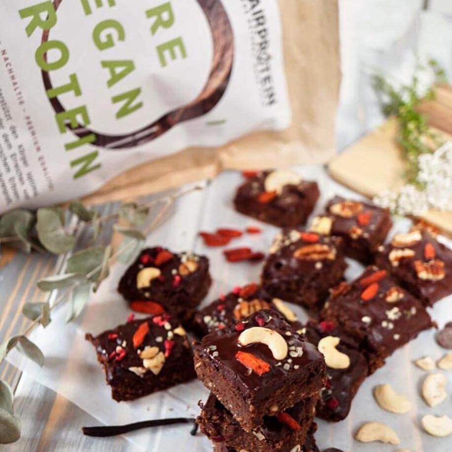 Brownies proteicos sin azúcar