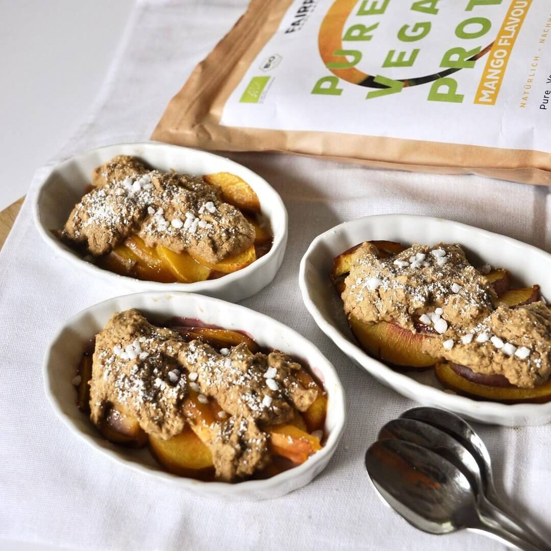 Crumble de melocotón