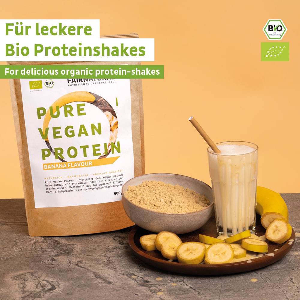 Proteína vegana en polvo de plátano sin soja